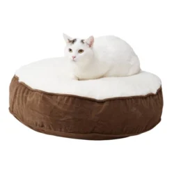 Kensington Garden Lucy Deluxe Sherpa Round Pillow Cat Bed -PawHut Store GUEST 008cfbeb 829c 451c 83a4 bdba8b661d8b