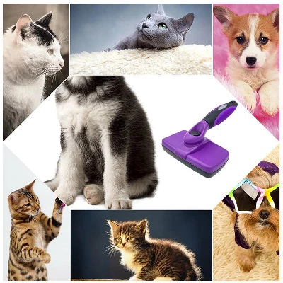 Link Worldwide Self Cleaning Dog And Cat Slicker Brush - Perfect For Grooming Tangled And Loose Hair 2 Link Worldwide Self Cleaning Dog And Cat Slicker Brush - Perfect For Grooming Tangled And Loose Hair - Image 2