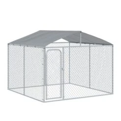 PawHut Outdoor Metal Dog Kennel, Pet Playpen With Steel Lock, Mesh Sidewalls And Cover For Backyard & Patio 15 PawHut Outdoor Metal Dog Kennel, Pet Playpen With Steel Lock, Mesh Sidewalls And Cover For Backyard & Patio -PawHut Store GUEST 02de839e 7cea 4a9f aeab 5788f0293b7d