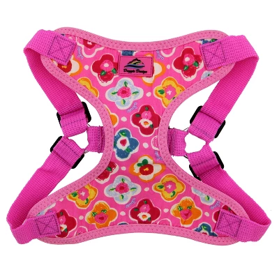 Doggie Design Wrap And Snap Choke Free Dog Harness - Maui Pink 1 Doggie Design Wrap And Snap Choke Free Dog Harness - Maui Pink