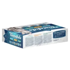 Blue Buffalo Tastefuls Natural Pate Wet Cat Food Variety Pack Chicken, Turkey & Chicken And Seafood & Tuna - 5.5oz/12ct