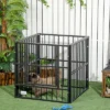PawHut 33" - 60" X 31.5" Indoor & Outdoor Dog Playpen For Small & Medium Dogs, Dog Kennel Outdoor Playpen Dog Exercise Pen, Dog Run Enclosure