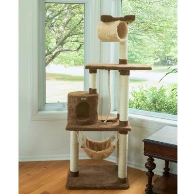 Armarkat 70" Real Wood Cat Tree With Scratch Posts, Hammock For Cats & Kittens, X7001 2 Armarkat 70" Real Wood Cat Tree With Scratch Posts, Hammock For Cats & Kittens, X7001 - Image 2