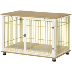 PawHut Modern Medium Dog Crate End Table With Soft Cushion, Wooden Dog Crate Bed Indoor Dog Kennel Furniture With Washable Cushion Cover 7 PawHut Modern Medium Dog Crate End Table With Soft Cushion, Wooden Dog Crate Bed Indoor Dog Kennel Furniture With Washable Cushion Cover -PawHut Store GUEST 065f7c34 10e7 4b98 929b 00a587d365f0