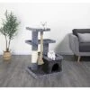 Go Pet Club 38" Sequoia Cat Tree Condo With Jungle Rope And Sisal Scratching Post LP-848 - Gray/Black