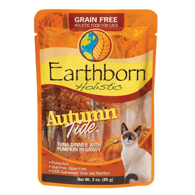 Earthborn Holistic Autumn Tide With Tuna & Pumpkin Gravy Grain-Free Wet Cat Food Pouches - (3 Oz) Pack Of 24 1 Earthborn Holistic Autumn Tide With Tuna & Pumpkin Gravy Grain-Free Wet Cat Food Pouches - (3 Oz) Pack Of 24