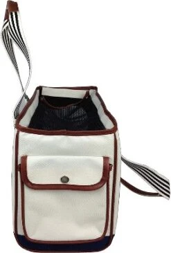 Pet Life Fashion 'Yacht Polo' Pet Carrier White-M