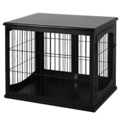 PawHut 26" Wooden Dog Crate, Furniture Style Pet Cage Kennel, End Table, With Lockable Double Door Entrance, And Top Shelf -PawHut Store GUEST 0afd8c82 167c 4b0b b4ca bd03fe30a50a