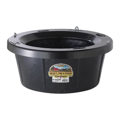 Little Giant HP750 Rubber Tub With Metal Hanging Hooks 6.5 Gallon Capacity Great For Indoor And Outdoor, Black (6 Pack) 1 Little Giant HP750 Rubber Tub With Metal Hanging Hooks 6.5 Gallon Capacity Great For Indoor And Outdoor, Black (6 Pack)