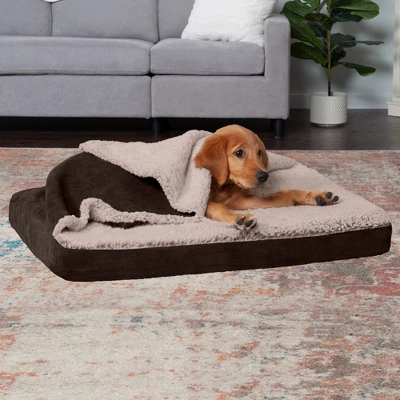 FurHaven Berber & Suede Blanket Top Cooling Gel Top Dog Bed 2 FurHaven Berber & Suede Blanket Top Cooling Gel Top Dog Bed - Image 2