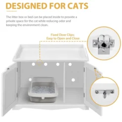 Yaheetech Large Cat Litter Box Enclosures Wooden Storage Side Table -PawHut Store GUEST 0def4d16 ac23 4bfc bcde b35d93c32aad