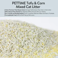 PETTIME Tofu & Corn Litter (Small 5.5lb X 6bags, Tofu & Corn - Original)…
