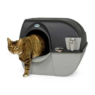 Omega Paw Elite Roll 'N Clean Self Cleaning Litter Box With Integrated Litter Step And Unique Sifting Grill 1 Omega Paw Elite Roll 'N Clean Self Cleaning Litter Box With Integrated Litter Step And Unique Sifting Grill