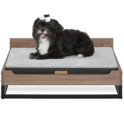 TailZzz Milo Wooden Pet Bed With Mattress Small / Medium Dog Bed