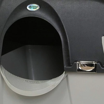 Omega Paw Elite Roll 'N Clean Self Cleaning Large-Sized Cat Litter Box With Sifting Grill And Paw Shaped Floor Protecting Non-Slip Mat 3 Omega Paw Elite Roll 'N Clean Self Cleaning Large-Sized Cat Litter Box With Sifting Grill And Paw Shaped Floor Protecting Non-Slip Mat - Image 3