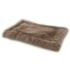 Precious Tails Eyelash Faux Fur Bordered Cat And Dog Mat - S - Taupe