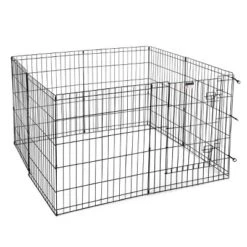 Pet Adobe 8-Panel Folding Metal Pet Playpen – Black -PawHut Store GUEST 10d3c28c 4faa 4a3b bc2f 7e254677b8ae