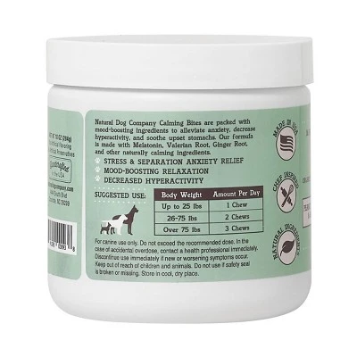 Natural Dog Company Calming Vitamin Chews - Bacon & Peanut Butter - 90ct 1 Natural Dog Company Calming Vitamin Chews - Bacon & Peanut Butter - 90ct