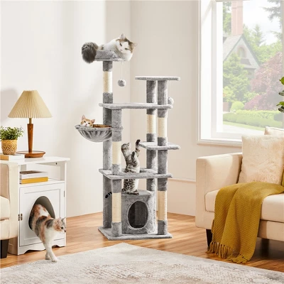 Yaheetech 56.5inch Multilevel Cat Tree Cat Tower With Scratching Posts 1 Yaheetech 56.5inch Multilevel Cat Tree Cat Tower With Scratching Posts