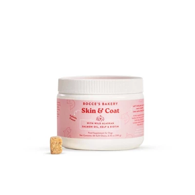 Bocce's Bakery Skin & Coat Dog Supplement - Salmon Flavor - 60ct 3 Bocce's Bakery Skin & Coat Dog Supplement - Salmon Flavor - 60ct - Image 3