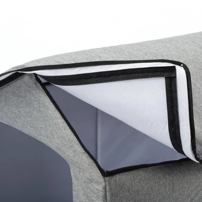 Pet Life Hush Puppy Electronic Heating And Cooling Smart Collapsible Dog And Cat House - Gray 2 Pet Life Hush Puppy Electronic Heating And Cooling Smart Collapsible Dog And Cat House - Gray - Image 2