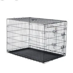 Pet Adobe Portable Double Door Folding Crate For Dogs - 42" X 27", Black -PawHut Store GUEST 16bb68b8 0827 43c0 89af 46626596c308 1