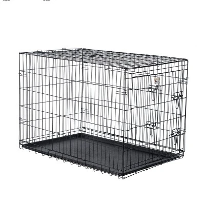 Dog Kennel - 42-Inch Dog Crate With Doors For Front And Side Access - Collapsible Dog Crate With Divider Wall Panel For Large Dogs By PETMAKER (Black) 4 Dog Kennel - 42-Inch Dog Crate With Doors For Front And Side Access - Collapsible Dog Crate With Divider Wall Panel For Large Dogs By PETMAKER (Black) - Image 4