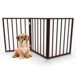 Pet Adobe Foldable Wooden Pet Gate – Dark Brown 8 Pet Adobe Foldable Wooden Pet Gate – Dark Brown -PawHut Store GUEST 16d116e3 d6cd 4eed a5ca 988a59543235