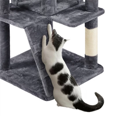 Yaheetech 70"H Cat Tree With 2 Condos For Kittens Small Cats 8 Yaheetech 70"H Cat Tree With 2 Condos For Kittens Small Cats - Image 8