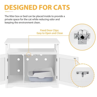 Yaheetech Pet Litter Box Enclosure With Storage Shelf 5 Yaheetech Pet Litter Box Enclosure With Storage Shelf - Image 5