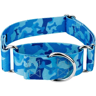 Country Brook Petz 1 1/2 Inch Blue Bone Camo Martingale Dog Collar 7 Country Brook Petz 1 1/2 Inch Blue Bone Camo Martingale Dog Collar - Image 7