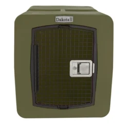 Dakota 283 G3 Large Ventilated Framed Pet Kennel W/Ultra-Secure Lock, Easy-Grip Handle & Keyed Paddle Latching Door For Large-Breed Dogs, Olive -PawHut Store GUEST 1ccd797d 5043 4b9a a15e 1353bd4bc5a5
