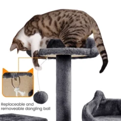 Yaheetech 72″ Height Cat Tree Cat Condos For Small/Medium Cats Dark Gray 13 Yaheetech 72″ Height Cat Tree Cat Condos For Small/Medium Cats Dark Gray -PawHut Store GUEST 1de707c5 3b92 4add a992 a6369b949fdf