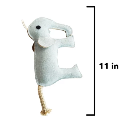 American Pet Supplies 13-Inch Eco-Friendly Elephant Natural Leather Dog Chew Toy 1 American Pet Supplies 13-Inch Eco-Friendly Elephant Natural Leather Dog Chew Toy