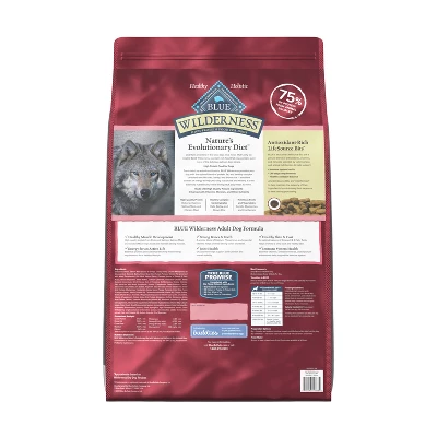 Blue Buffalo Wilderness High Protein Natural Adult Dry Dog Food Plus Wholesome Grains, Salmon - 24lbs 1 Blue Buffalo Wilderness High Protein Natural Adult Dry Dog Food Plus Wholesome Grains, Salmon - 24lbs