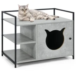 Costway Cat Litter Box Enclosure Hidden Litter Furniture Cabinet W/ 2-Tier Storage Shelf 20 Costway Cat Litter Box Enclosure Hidden Litter Furniture Cabinet W/ 2-Tier Storage Shelf -PawHut Store GUEST 2042c56d 35e7 42a3 80b7 c375f8c51fe6
