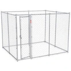 Lucky Dog Adjustable Heavy Duty Outdoor Galvanized Steel Chain Link Dog Kennel Enclosure With Latching Door, And Raised Legs -PawHut Store GUEST 205f37a5 6bb6 4bc3 a869 9777ade94a45