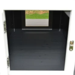 PawHut Wooden Wooden Cat House Feral Cat Shelter Kitten Condo With Escape Door, Porch And Flower Stand - Dark Gray/White 12 PawHut Wooden Wooden Cat House Feral Cat Shelter Kitten Condo With Escape Door, Porch And Flower Stand - Dark Gray/White -PawHut Store GUEST 206ef863 a9d3 4b18 8646 cf7e20bc74da