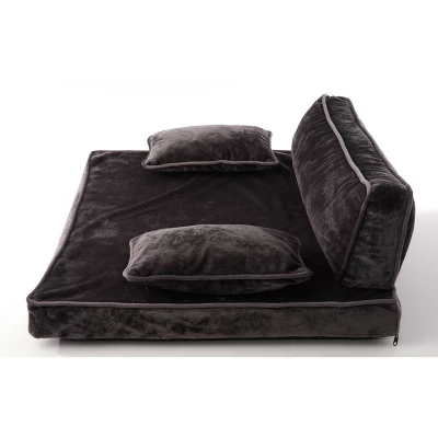 Precious Tails Modern Sofa Cat And Dog Bed - M - Charcoal 2 Precious Tails Modern Sofa Cat And Dog Bed - M - Charcoal - Image 2
