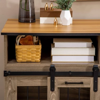 PawHut Dog Crate Furniture For Large Dogs, Double Dog Kennel For Small Dogs With Shelves, Sliding Doors 5 PawHut Dog Crate Furniture For Large Dogs, Double Dog Kennel For Small Dogs With Shelves, Sliding Doors - Image 5