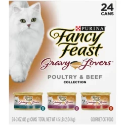 Purina Fancy Feast Gravy Lovers Poultry With Chicken And Turkey & Beef Collection Gourmet Wet Cat Food - 3oz/24ct Variety Pack 11 Purina Fancy Feast Gravy Lovers Poultry With Chicken And Turkey & Beef Collection Gourmet Wet Cat Food - 3oz/24ct Variety Pack -PawHut Store GUEST 22831ae8 f8b6 4397 afda 93bf2ec2432d