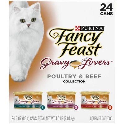 Purina Fancy Feast Gravy Lovers Poultry With Chicken And Turkey & Beef Collection Gourmet Wet Cat Food - 3oz/24ct Variety Pack 6 Purina Fancy Feast Gravy Lovers Poultry With Chicken And Turkey & Beef Collection Gourmet Wet Cat Food - 3oz/24ct Variety Pack - Image 6