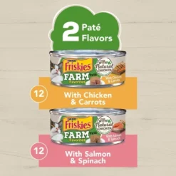 Purina Friskies Paté Wet Cat Food Farm Favorites With Chicken & Salmon - 5.5oz/24ct Variety Pack -PawHut Store GUEST 22be962f e2f4 40ba a9d1 1b9e196850a3