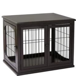 PawHut 26" Wooden Dog Crate, Furniture Style Pet Cage Kennel, End Table, With Lockable Double Door Entrance, And Top Shelf -PawHut Store GUEST 24459b3f 5dc4 4295 9bef d9085050a504