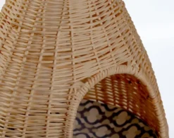 PawsMark Natural Willow Pet Sleeping Bed, Cave, Basket For Dog Or Cats With Cushion -PawHut Store GUEST 2461977f 822d 4922 8583 d640832e25de