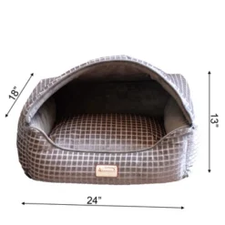 Armarkat Cuddle Cave Cat Bed With Detachable & Collasible Zipper Top, Removable Cushion Mat, C34HHG/SH, Bronze & Silver -PawHut Store GUEST 2608351f 6a3a 423d 80ee dc03e026d664