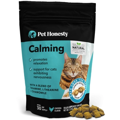 Pet Honesty Calming Dual Texture Chews For Cats - Chicken Flavor, 3.7 Oz 1 Pet Honesty Calming Dual Texture Chews For Cats - Chicken Flavor, 3.7 Oz