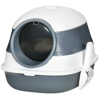 PawHut Cat Litter Box With Lid, Covered Litter Box With Air Freshener, Large Two-Way Entrance Kitty Litter Box, Foldable, Easy Clean 3 PawHut Cat Litter Box With Lid, Covered Litter Box With Air Freshener, Large Two-Way Entrance Kitty Litter Box, Foldable, Easy Clean - Image 3