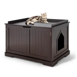 Tangkula Cat House Litter Box Pet Cat Washroom Nightstand Cat Storage Bench Coffee/Black 12 Tangkula Cat House Litter Box Pet Cat Washroom Nightstand Cat Storage Bench Coffee/Black -PawHut Store GUEST 2a9e06bb 58bf 4ab0 8e34 9c278dde86c3