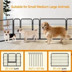 Yaheetech 8-Panel Metal Dog Playpen Fence For Outdoor Indoor -PawHut Store GUEST 2bf315e9 4e4f 4b3a 9dfe 0eb550c4fe00